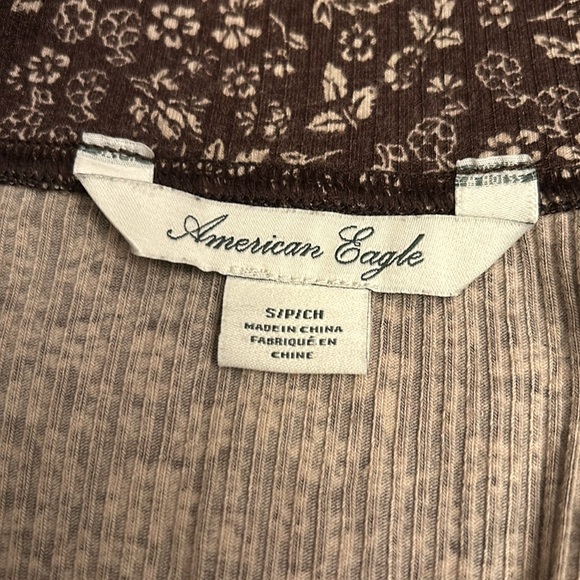 AE Ruched Knit Button-Front Mini Dress - Picture 2 of 5